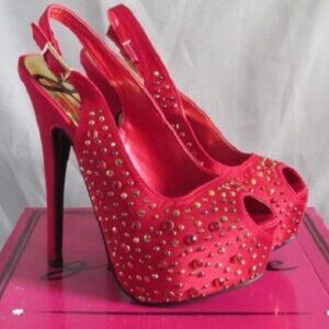 Satin Platform Heels